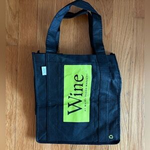Whole Foods Reusable Wine Tote Bag 10.5”x9.5”
